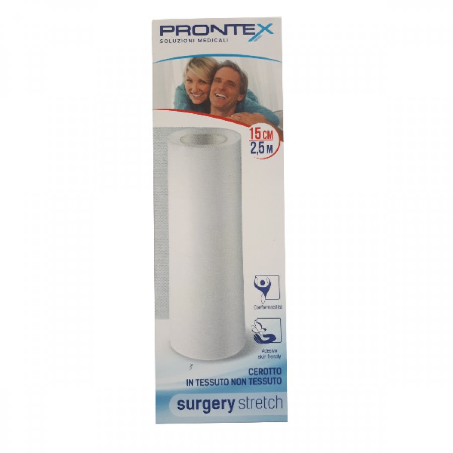 Prontex Surgery Stretch Cerotto TNT Rocchetto Adesivo Ipoallergenico 2,5mx15cm