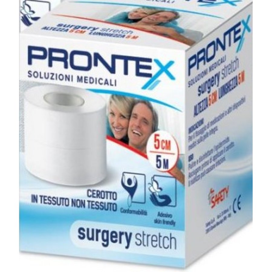 Prontex Surgery Stretch Cerotto TNT Rocchetto Adesivo Ipoallergenico 5mx5cm
