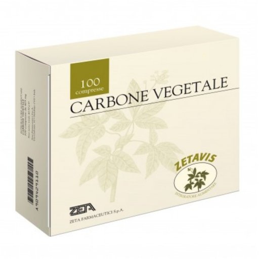 Zetavis Carbone Vegetale 100 Compresse - Integratore di Carbone Vegetale