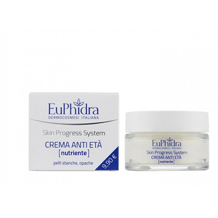EuPhidra Skin-Progress System Crema Nutriente 40mL - Crema Viso Nutriente con Vitamina E, B5 e Proteine del Germe di Grano