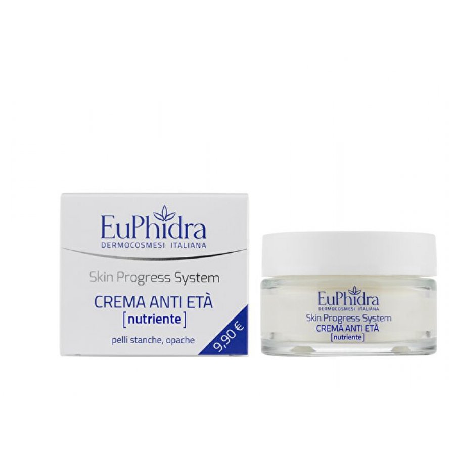 EuPhidra Skin-Progress System Crema Nutriente 40ml - Crema Viso Nutriente con Vitamina E, B5 e Proteine del Germe di Grano