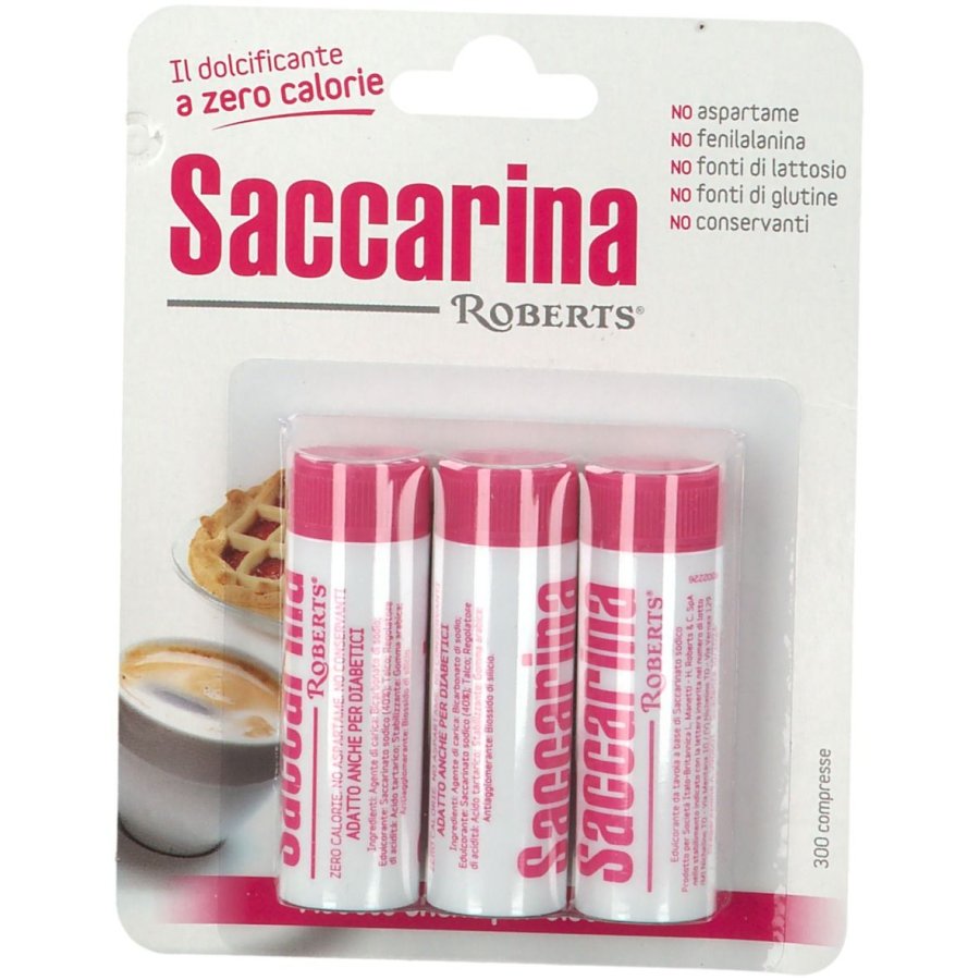 Robert&rsquo;s Saccarina Dolcificante Zero Calorie, 300 Compresse
