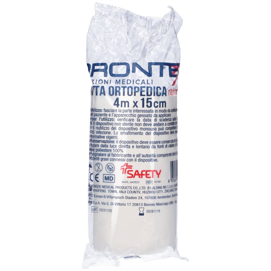 Safety Prontex, Benda Cotone Di Germania, 1 Pezzo 4 x 15 Cm