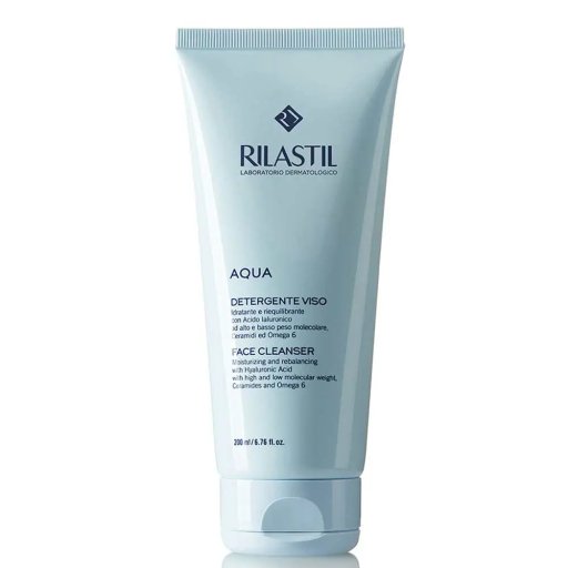 Rilastil, Aqua Detergente Viso Idratante, 200 ml