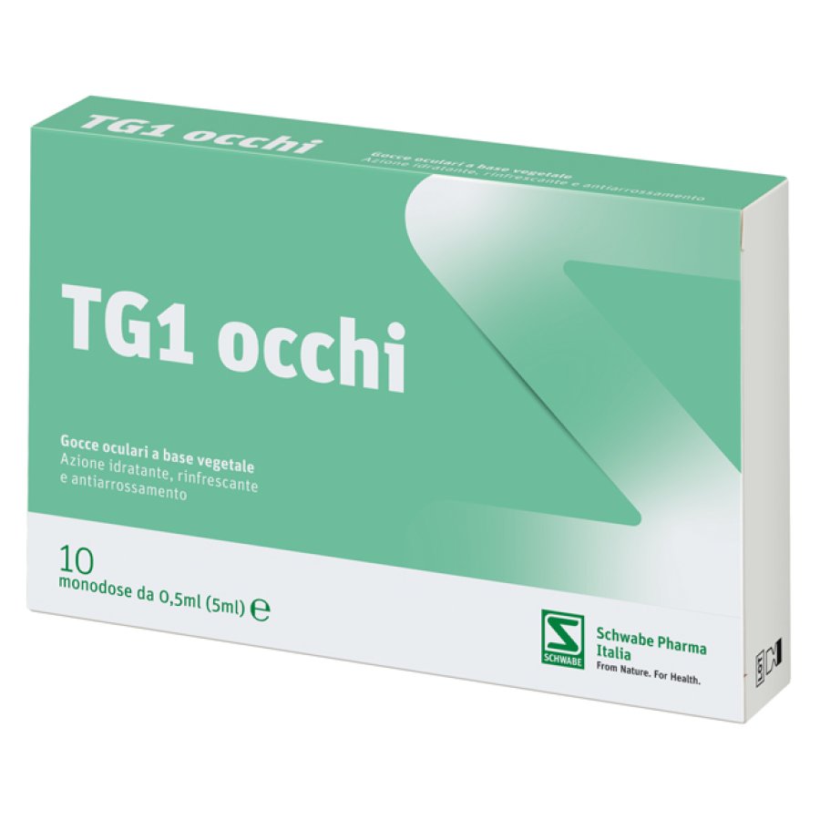 TG1 Occhi Gocce Oculari Sterili Monodose, 10 x 0,5 ml