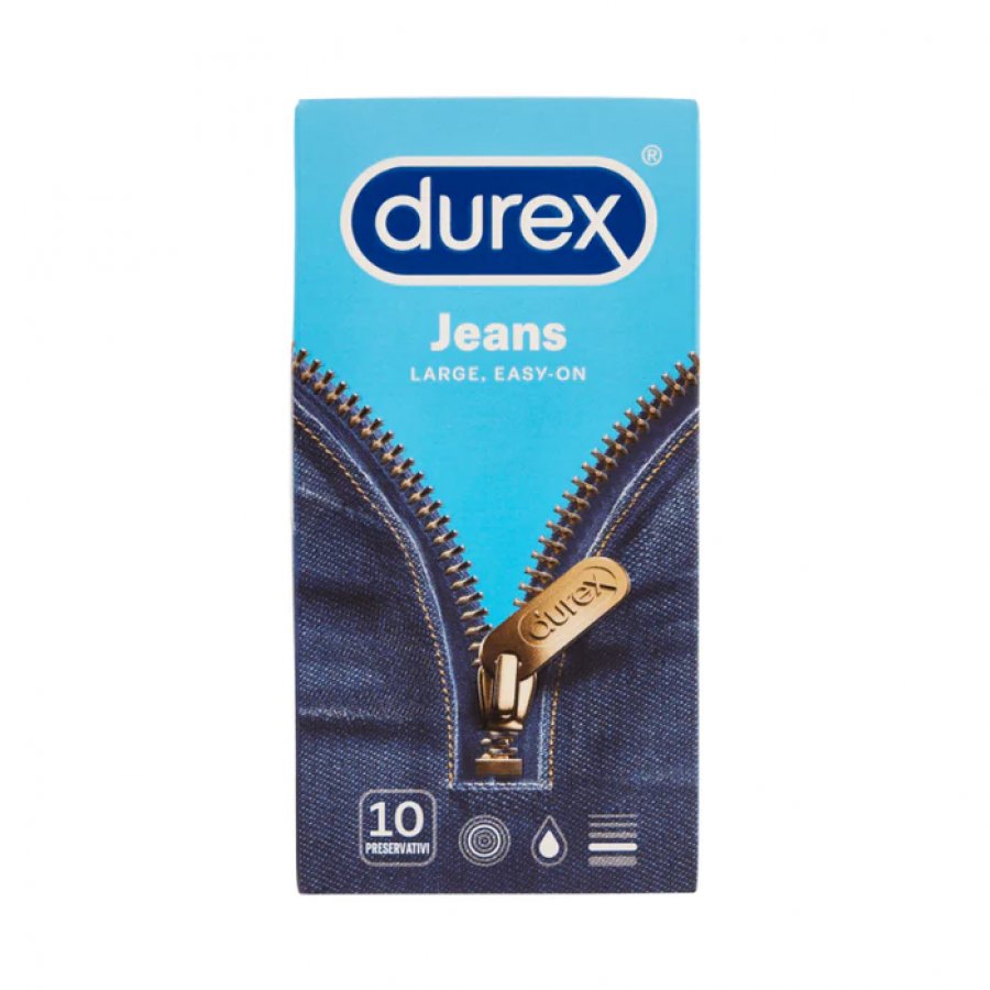 Durex Jeans - Easy On Profilattico 6 Pezzi Large per un'Intimità Protetta e Confortevole