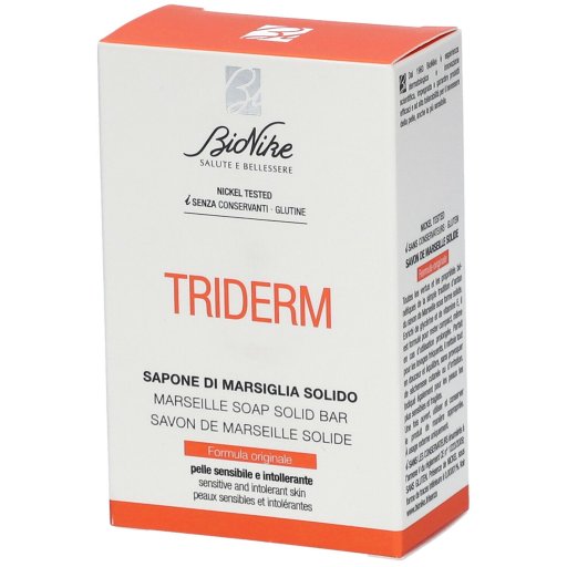 BioNike Triderm Sapone di Marsiglia Solido 100g – Detergente Delicato Quotidiano