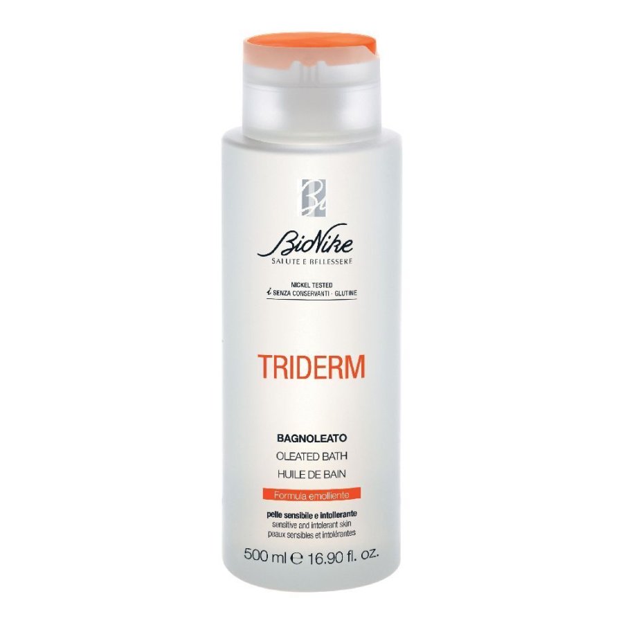 Bionike Triderm, Bagnoleato Olio da Bagno Pelle Sensibile e Intollerante, 500 ml