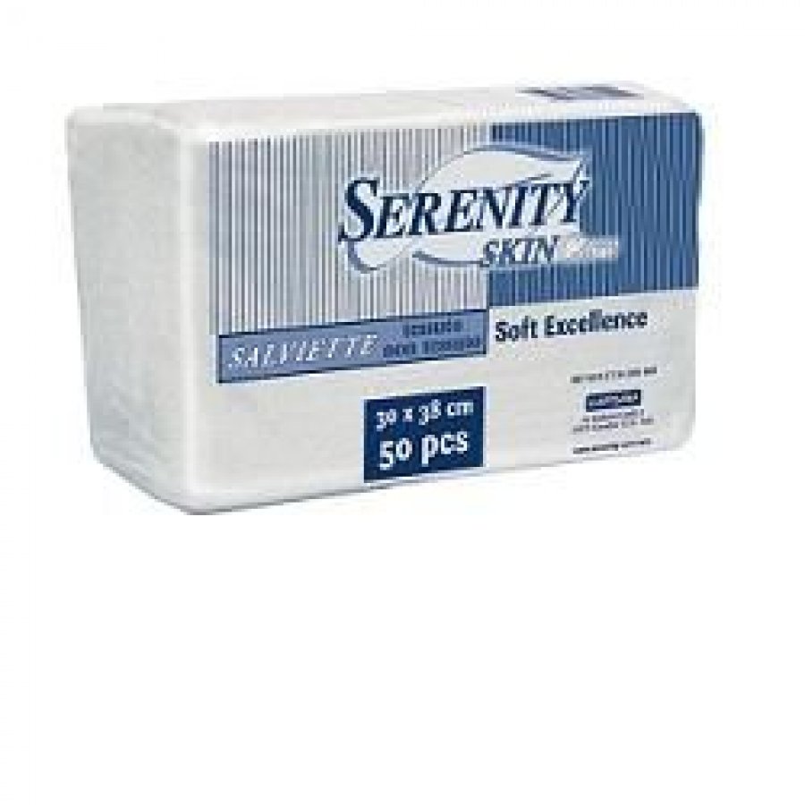 Serenity Skincare Salviette in Carta - 30x38cm, Confezione da 50 Pezzi