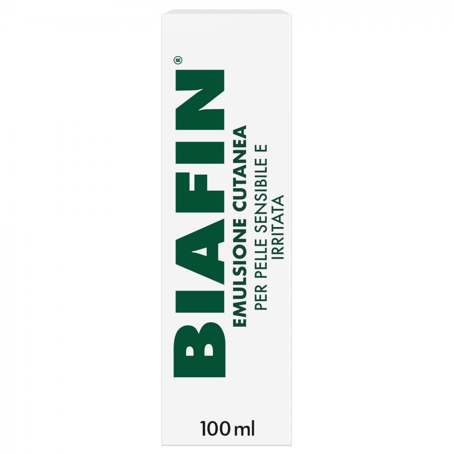 Biafin - Emulsione Cutanea Idratante ed Emolliente 100ml - Trattamento per Scottature e Cura Cutanea