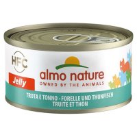 Almo Nature Jelly Trota e Tonno Cibo Umido per Gatti Adulti Lattina da 70g - Gusto Marino per il tuo Felino