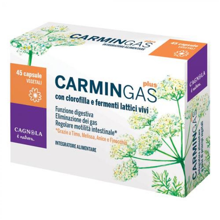 Carmin Gas Plus 45 Capsule - Integratore per il Benessere Digestivo