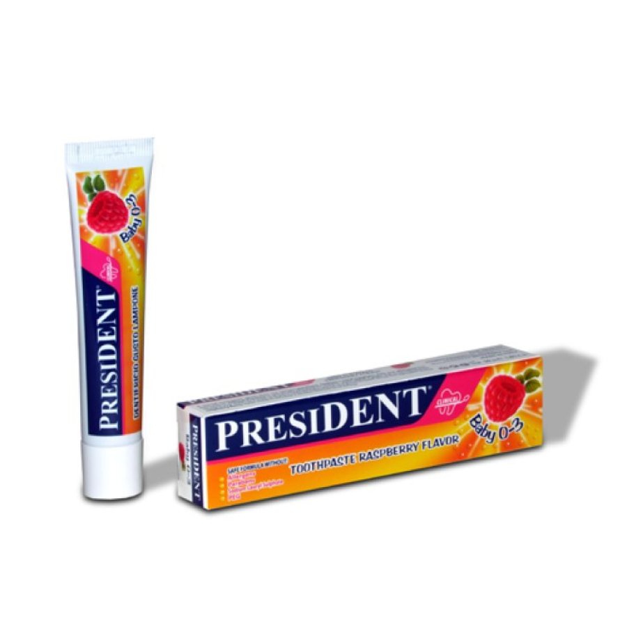 PresiDent Baby 0-3 Dentifricio al Lampone 75ml 