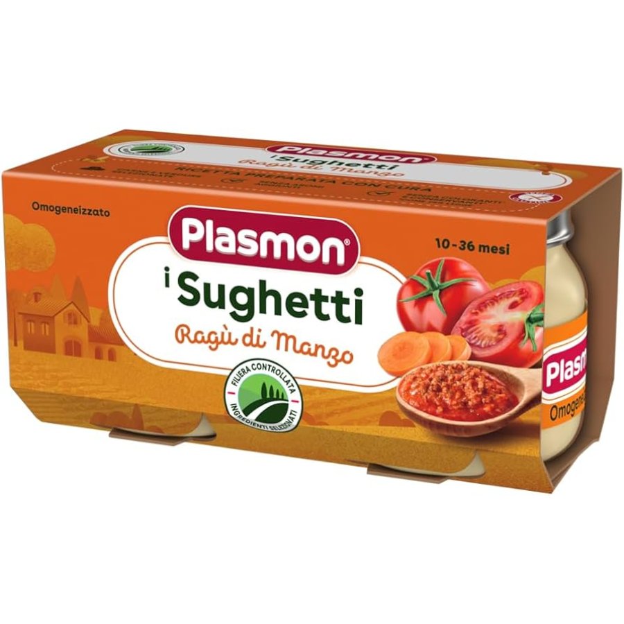 Plasmon Sughetto Rag&ugrave; di Manzo, 2 x 80 g