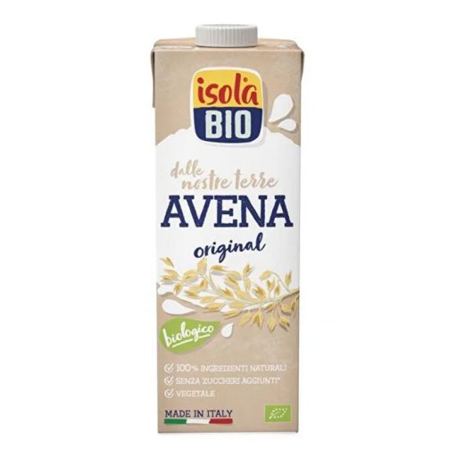 Isola Bio Bevanda Gusto Avena 1 Litro - Latte Vegetale Biologico e Senza Lattosio