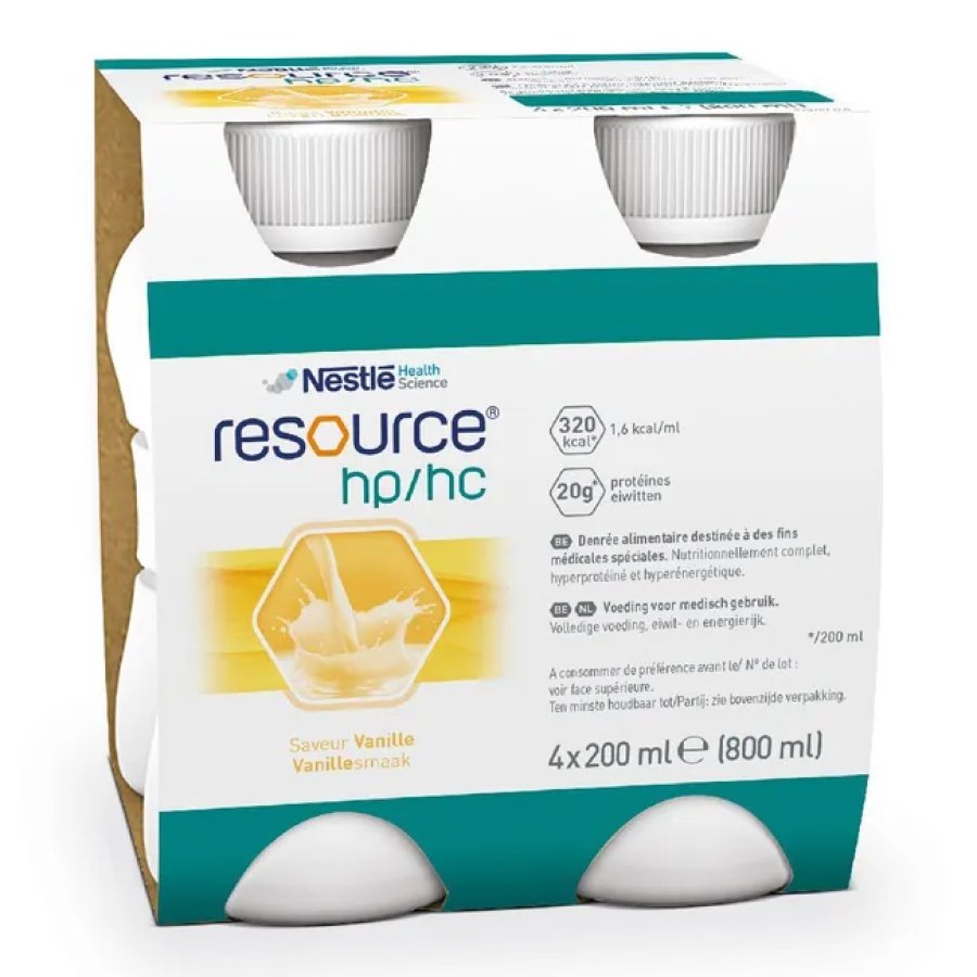 Nestlé, Resource HP/HC Vaniglia, 4 x 200 ml