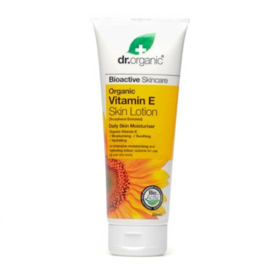 Dr Organic - Vitamin E Skin Lozione Corpo 200 ml, Idratante e Nutriente con Vitamina E