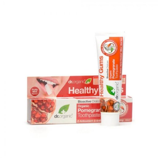 Dr Organic Pomegranate Toothpaste 100 ml - Dentifricio Antiossidante e Sbiancante