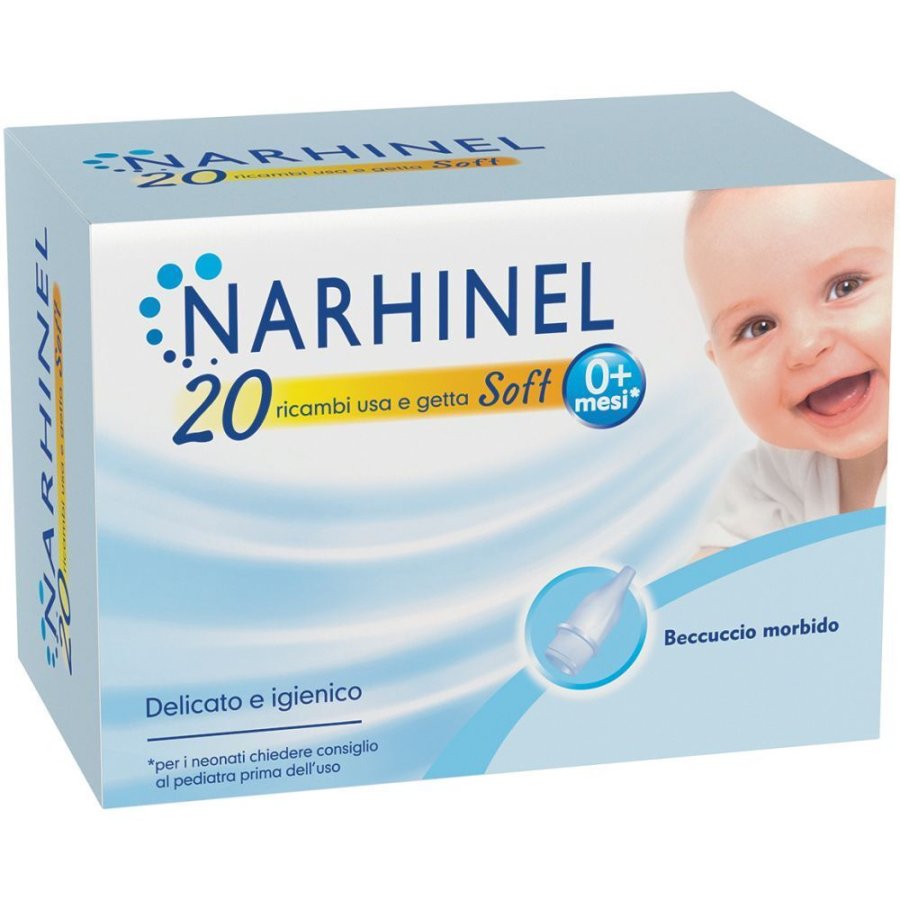Narhinel Ricambi Soft per Aspiratore Nasale, 20 Pezzi