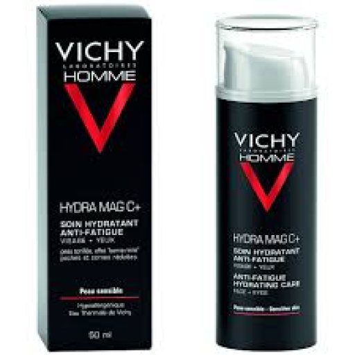 Vichy Homme Gel Idratante 50ml - Trattamento Idratante Anti-Fatica Viso + Occhi