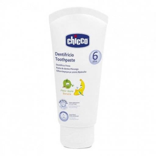 Chicco Dentifricio Mela Banana 50ml - Dentifricio per Bambini con Xilitolo