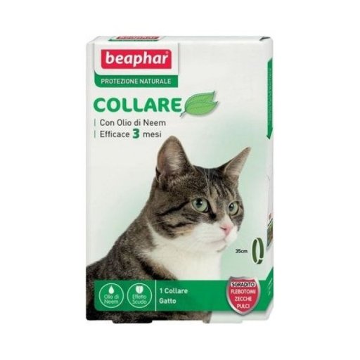 Protezione Naturale Collare Antiparassitario Gatto 35cm - Difesa Efficace contro Pulci e Zecche