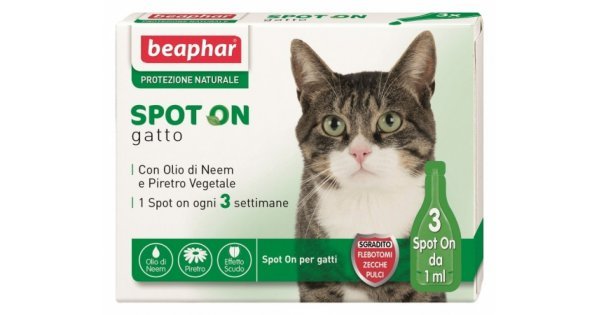 Protezione Naturale Spot On Antiparassitario Gatto - 3 Pipette da 1ml