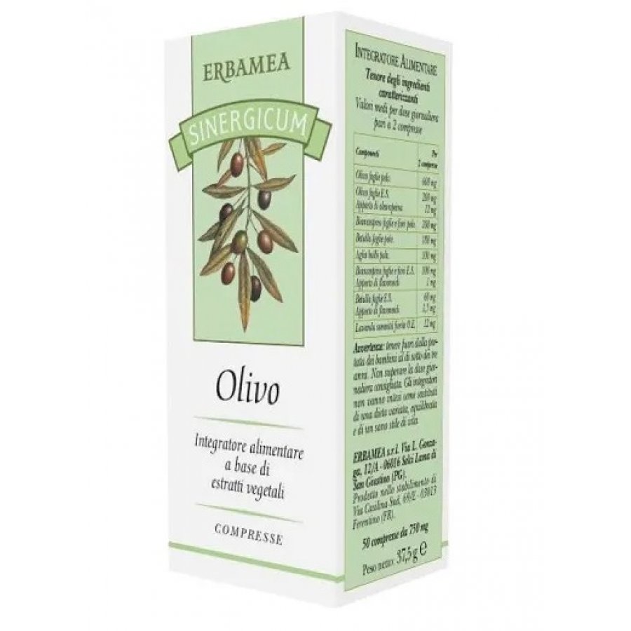 Erbamea Sinergicum Olivo 50 Compresse - Integratore per il Benessere Cardiovascolare