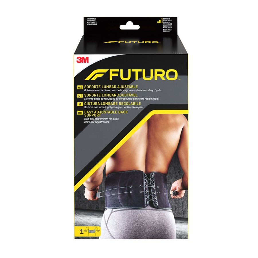 3M Futuro, Cintura Lombare Regolabile 73.7 - 129.5 cm, 1 Cintura