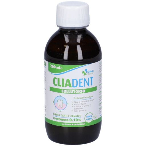 Cliadent Collutorio 0,10% Clorexidina 200 ml – Prevenzione Placca e Igiene Orale