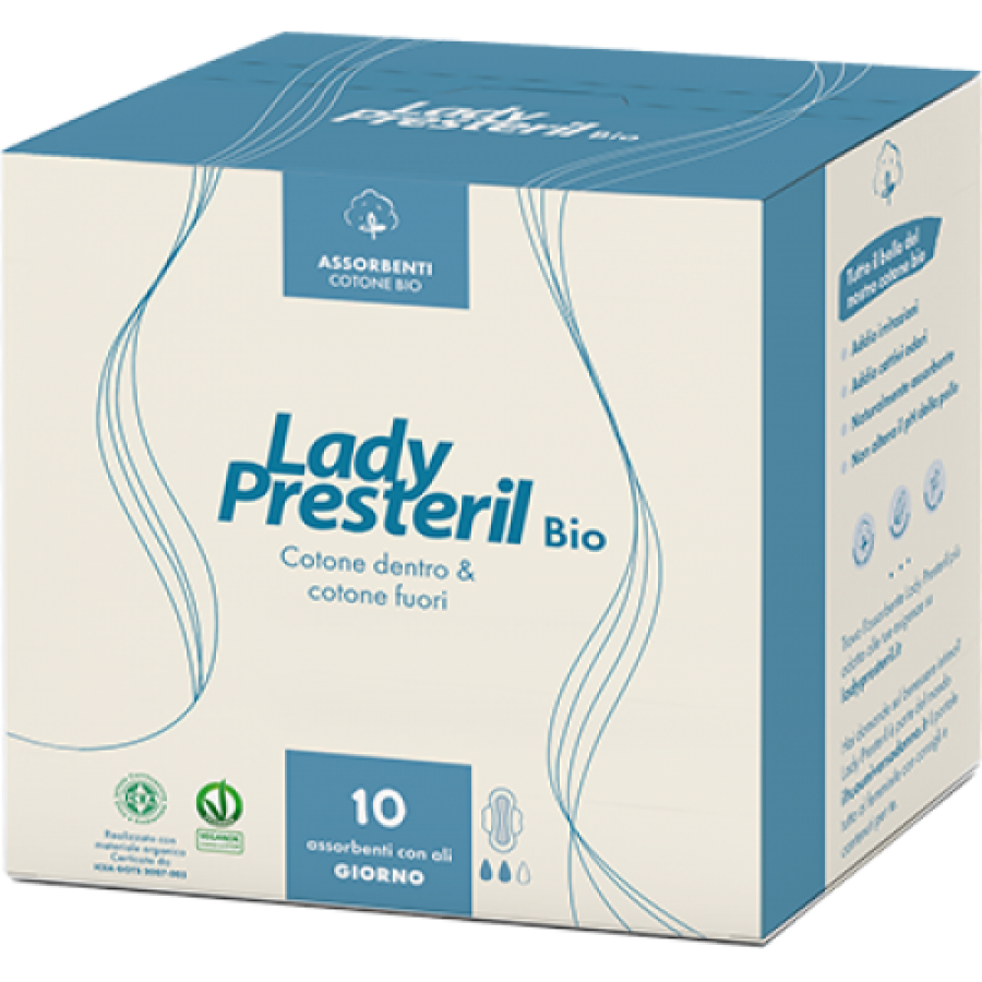 Lady Presteril - Pocket Giorno Bio 24 Pezzi - Assorbenti Igienici Biodegradabili