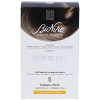 BioNike Shine On 5, Tintura Permanente per Capelli, Castano Chiaro BioNike Shine On 5, Tintura Permanente per Capelli, Castano Chiaro