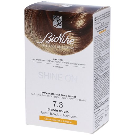 BioNike Shine On 7.3 Biondo Dorato, Tinta Permanente Senza Ammoniaca 50ml