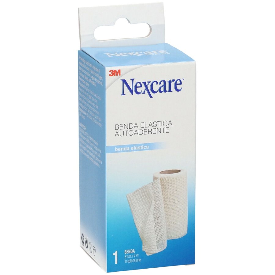 Nexcare Benda Elastica Autoaderente per Medicazioni e Traumi 8 cm x 4 m