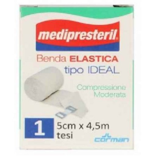 Medipresteril Benda Elastica 5x450cm 1 Pezzo - Marchio di Qualità per Fasce Elastiche per Tutte le Necessità