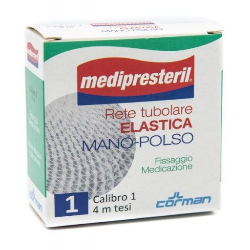 Medipresteril Rete Tubolare Elastica Mano/Polso Calibro 1 4 Metri - Fascia Elastica per Mano e Polso, Supporto Muscolare e Articolare