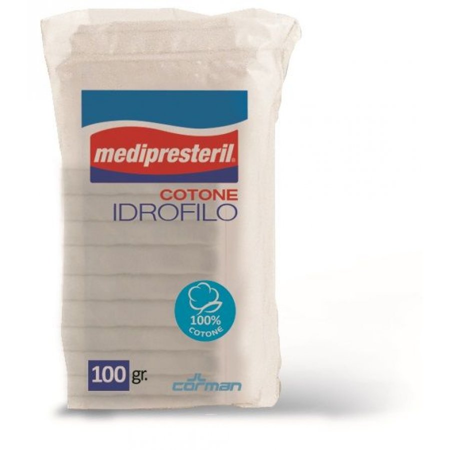 Medipresteril Cotone Idrofilo F.u. 100g - Alta Assorbenza per Pulizia e Cura Ferite