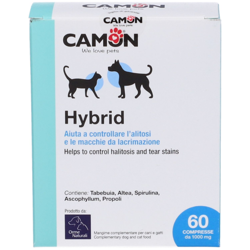 Hybrid Mangime Complementare per Cani e Gatti 60 Compresse - Integratore Multifunzionale per Animali Domestici