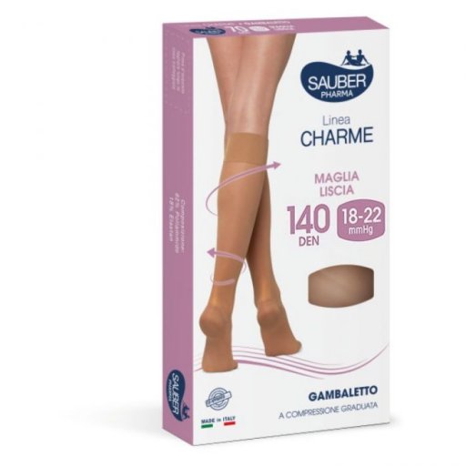 Gambaletto a Compressione Graduata 140 Denari Nero Taglia 3 - Linea Charme: Comfort e Stile per le Tue Gambe