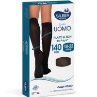Linea Uomo Q-Skin Calza 140 Denari Colore Nero Taglia S/M - Calza Uomo a Compressione Graduata Linea Uomo Q-Skin Calza 140 Denari Colore Nero Taglia S/M - Calza Uomo a Compressione Graduata