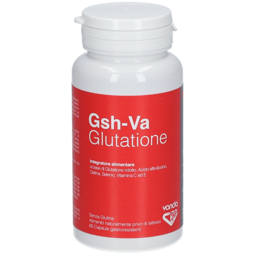 GSH-Va Glutatione, Integratore Antiossidante con Vitamina C, E, Selenio – 60 Capsule