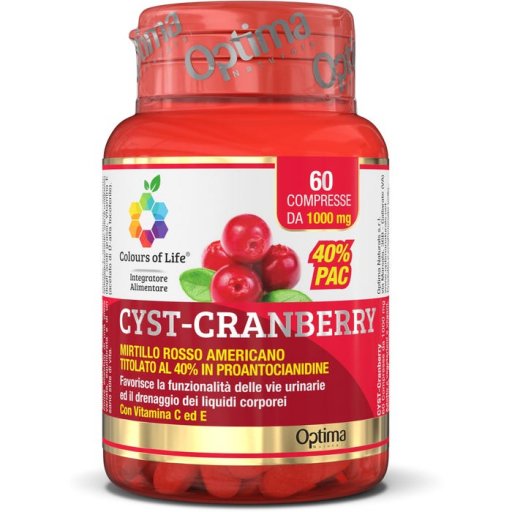 Colours of Life - Cranberry 60 Compresse - Integratore per la Salute del Tratto Urinario