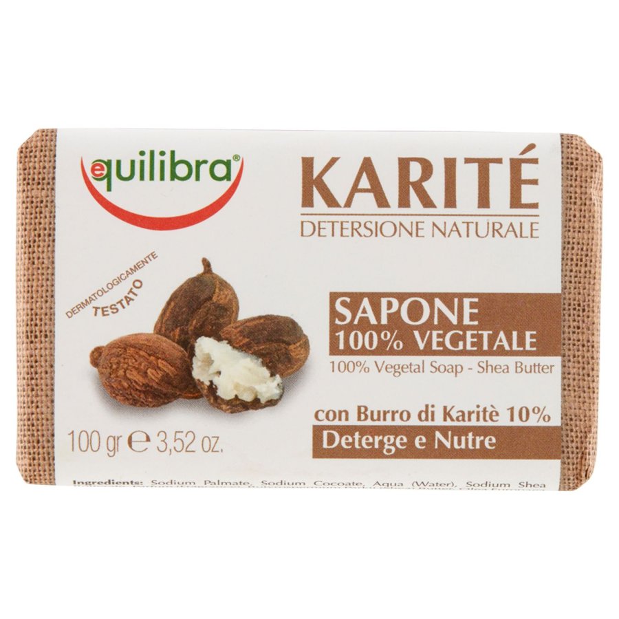 Equilibra® KARITÉ Sapone 100% Vegetale, 100 ml