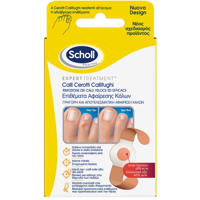 Scholl Cerotti Callifughi 4 Cerotti + 4 Dischetti