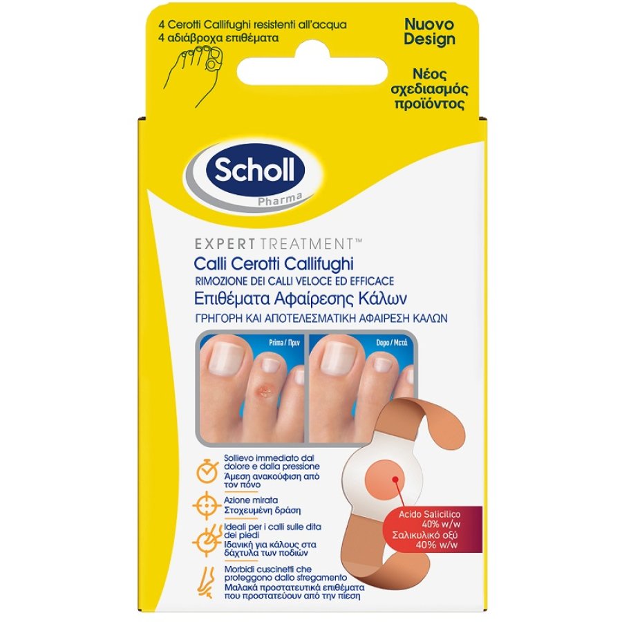 Scholl Cerotti Callifughi 4 Cerotti + 4 Dischetti Scholl Cerotti Callifughi 4 Cerotti + 4 Dischetti