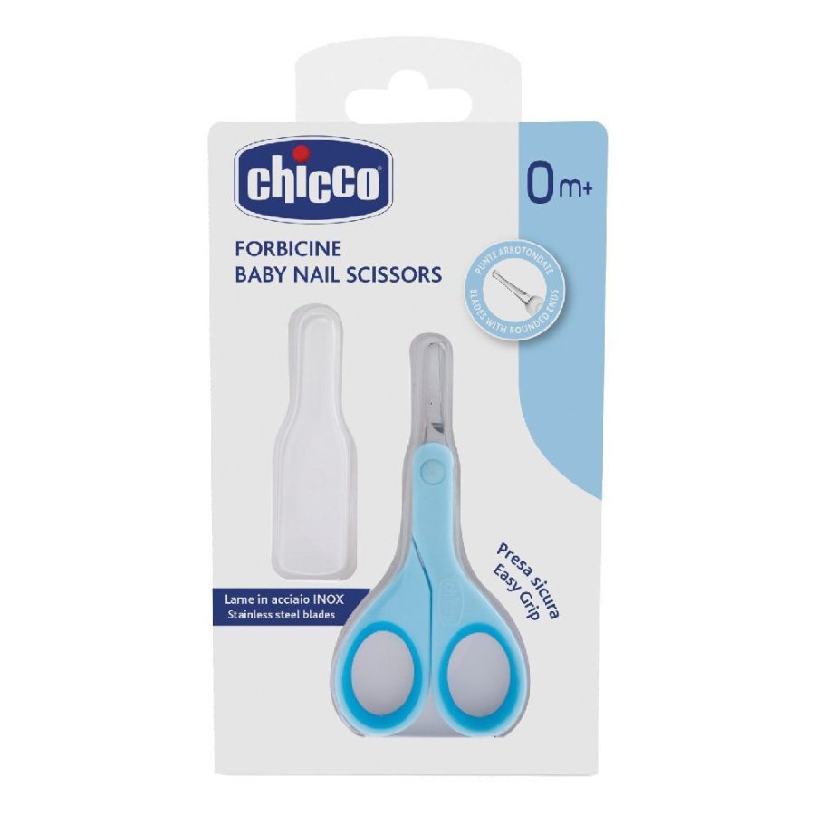 Chicco Forbicine per Bambini con Punte Arrotondate Colore Azzurro, 1 Pezzo