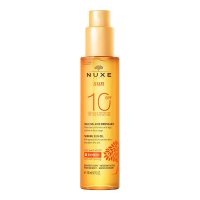 Nuxe - Olio Solare Abbronzante Viso e Corpo SPF10 150ml - Protezione Cellulare Anti-età