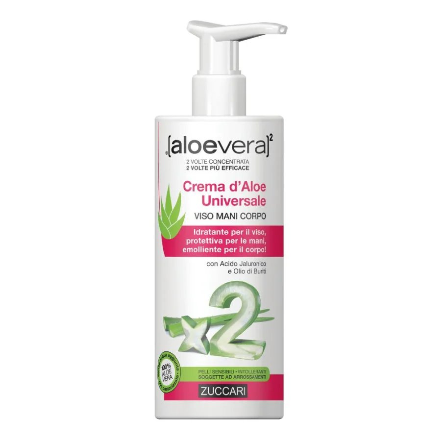 Aloevera2 Crema d'Aloe Universale Lenitiva Viso Mani Corpo 75ml - Idratazione Naturale per la Tua Pelle