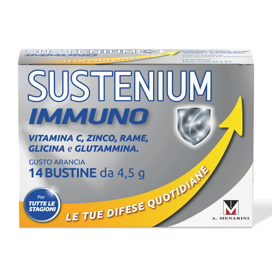 Sustenium Immuno | Integratore Alimentare con Vitamine B, C, Zinco e Aminoacidi - 14 Bustine