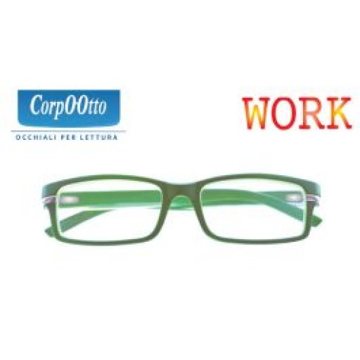 Corpootto Occhiali per Lettura Work Verde +1,50 Diottrie - Stile Elegante e Comfort Ottimale